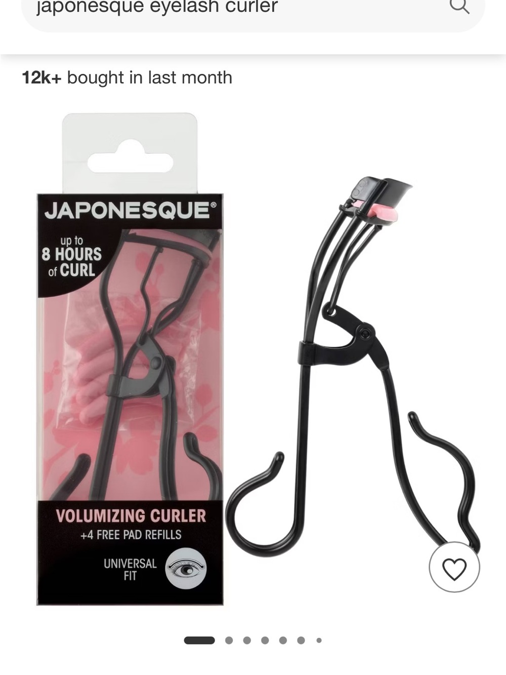 Japonesque Pink & Black Volumizing Eyelash Curler